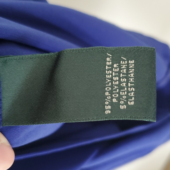 Ralph Lauren - Blue Dress with Ruching Detail - Size US 4 - Picture 5 of 5